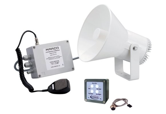 Allpa Waterdichte (IP67) luidsprekerinstallatie 24V met RVS steun  met keur