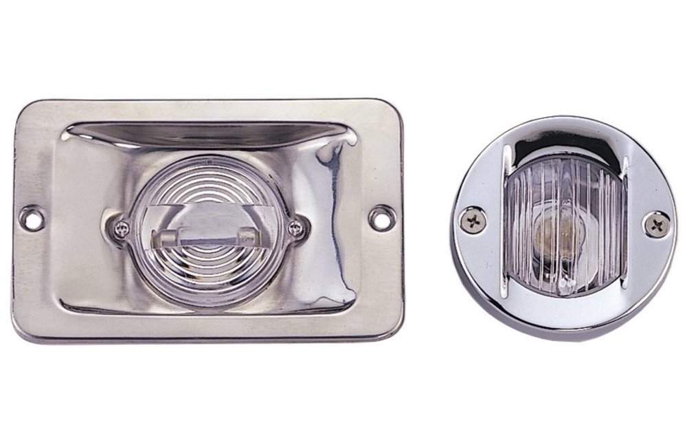 Allpa LED-Heklicht  rechthoekig  8-30V / 1W  135º  LED 1x 1W  RVS huis met heldere lens