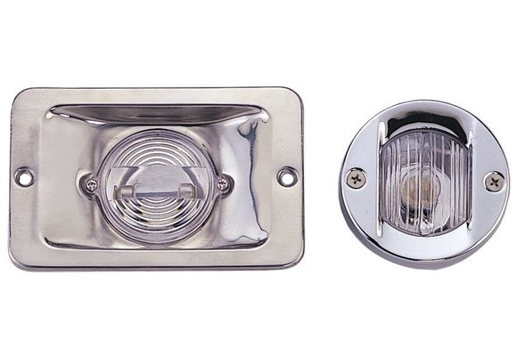Allpa LED-Heklicht  rond  8-30V / 1W  135º  LED 1x 1W  RVS huis met heldere lens