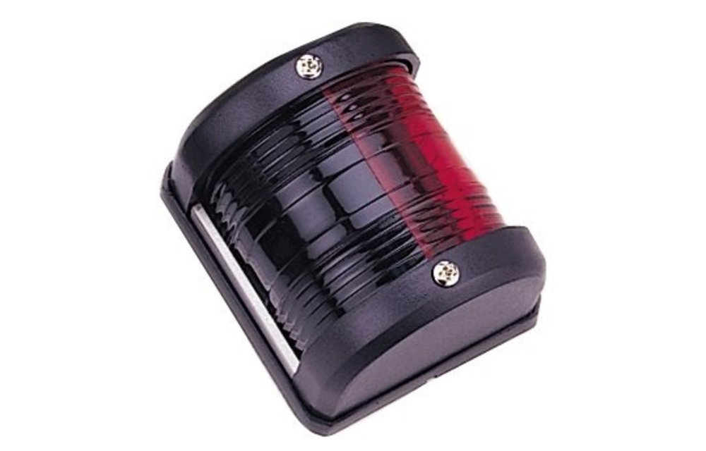 Allpa LED-positielantaarn  2-kleuren  12V  LED 0 54W  zwart kunststof huis met rode / groene lens