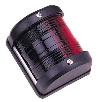 Allpa LED-positielantaarn  2-kleuren  12V  LED 0 54W  zwart kunststof huis met rode / groene lens