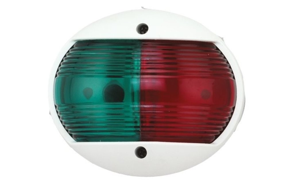 Allpa LED-Positielantaarn  8-30V  LED 1W  2x 112 5°  2NM  wit kunststof huis  rode/groene lens