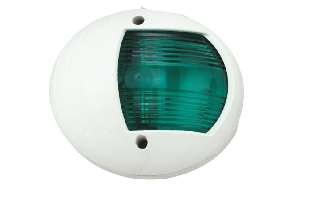 Allpa LED-Positielantaarn stuurboord 8-30V LED 1W 112.5° 2NM wit kunststof huis met groene lens
