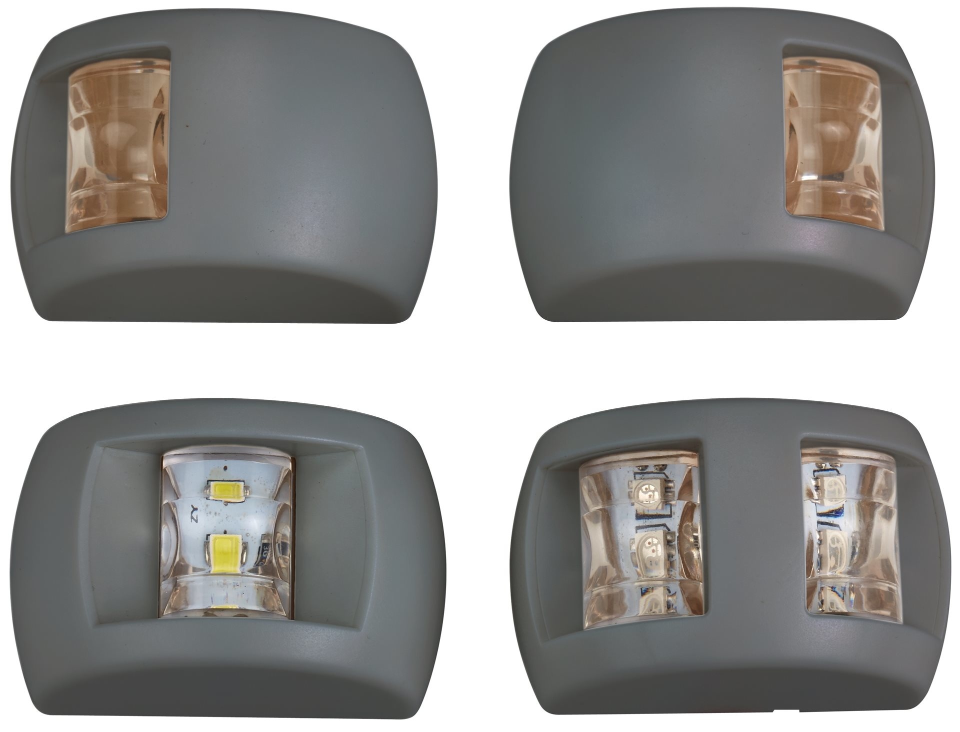 Allpa LED Positielantaarn  2-kleuren  12V / 0 6W  2x 125 5°  zwart kunststof huis  rode/groene lens