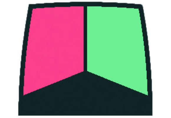 Hella Serie 2984 2-kleurenlantaarn  12V / 2x 25W  2x 112,5°