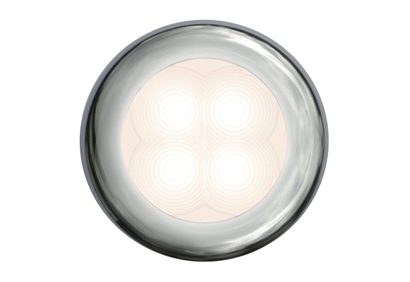 Hella Slim-Line ROUND OriÃ«ntatieverlichting  wit  12V LED  RVS vergulde rand  Ø72mm