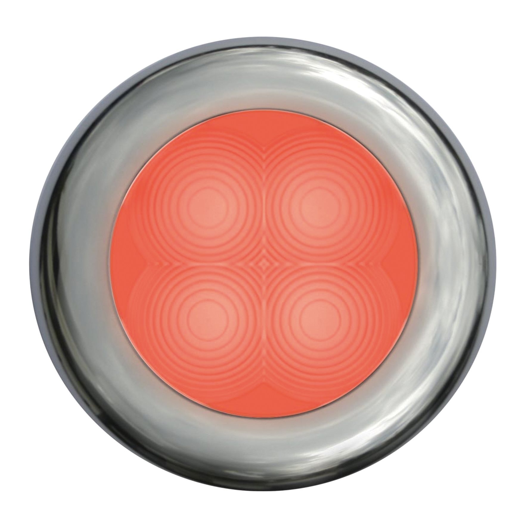 Hella Slim-Line ROUND OriÃ«ntatieverlichting  rood  12V LED  RVS vergulde rand  Ø72mm
