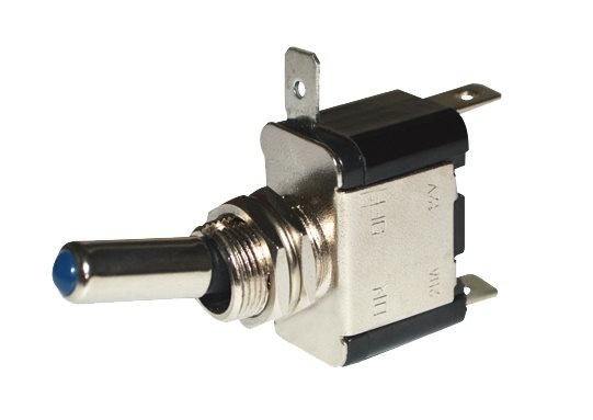 Allpa Wipschakelaar 24V ON / OFF blauw LED