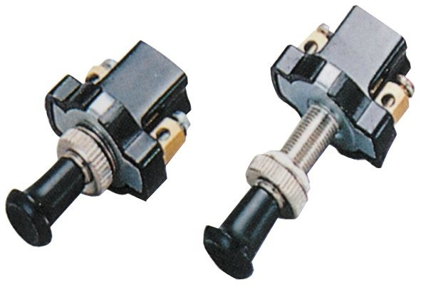 Allpa Trek- / Drukschakelaar ON/OFF 5A L=20mm boorgat Ø8mm