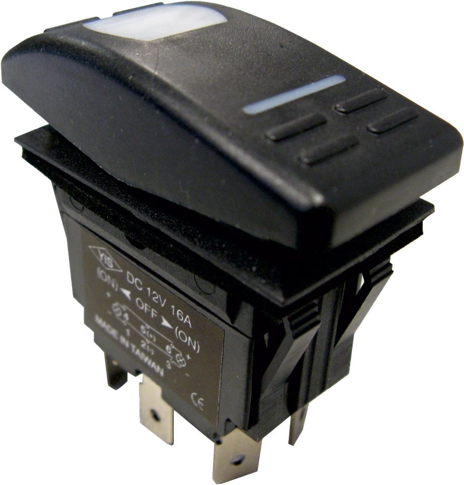 Allpa Waterdichte schakelaar met LED-indicator 4-polig MOM ON-OFF 15A / 12V