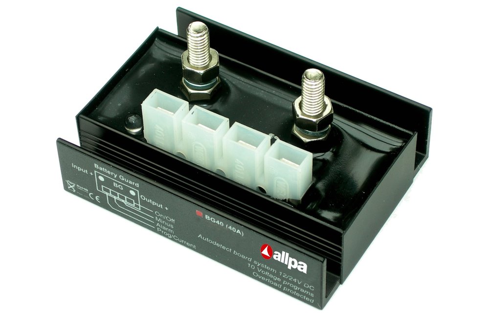 Allpa Battery Guard model BG-40 12 / 24V max. belasting 40-45A piekstroom 120A@12V