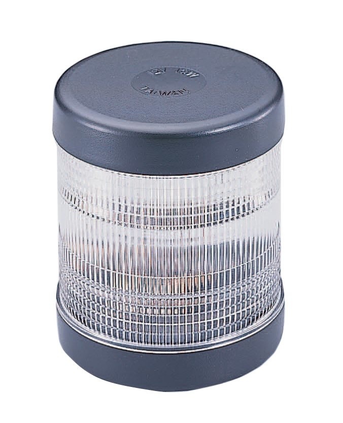 Allpa rondschijnend toplicht  12V / 6W  360º  zwart kunststof huis met heldere lens