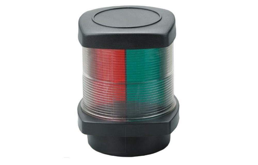 Allpa positielantaarn  12V/10W  2x 112 5º/1x 135º  zwart huis met rode  groene & heldere lens