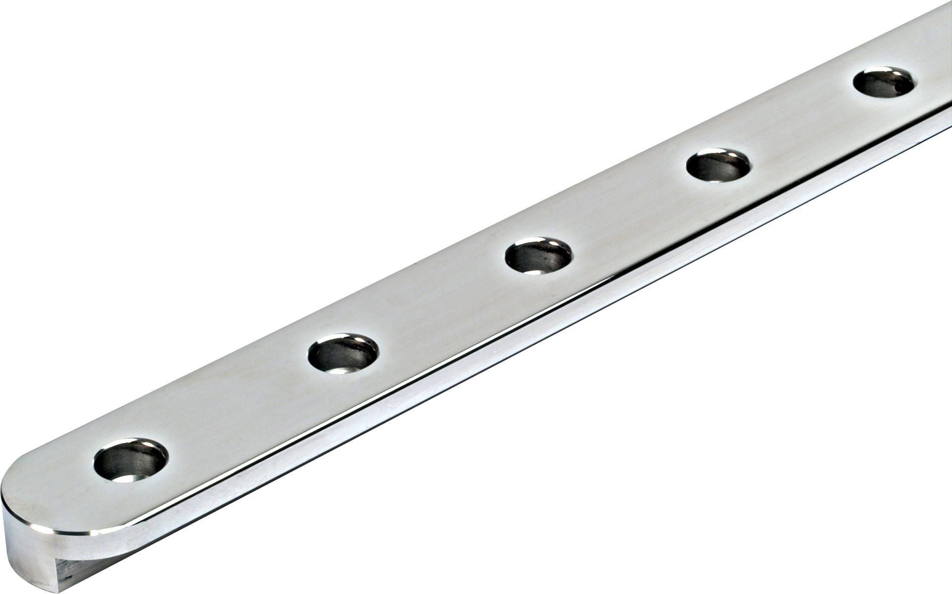 Antal Aluminium T-rail 40x8  gatmaat Ø8mm  gatafstand 100mm (zilver geanodiseerd)