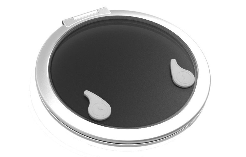 Goïot Aluminium luik model Opal 18 satin afm. Ø474mm gatmaat Ø420mm inbouwdiepte 15mm