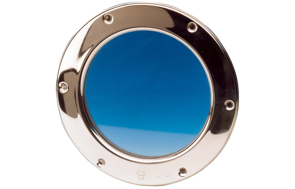 Allpa RVS Patrijspoort Ø190mm vast model met gehard glas gatmaat Ø141mm