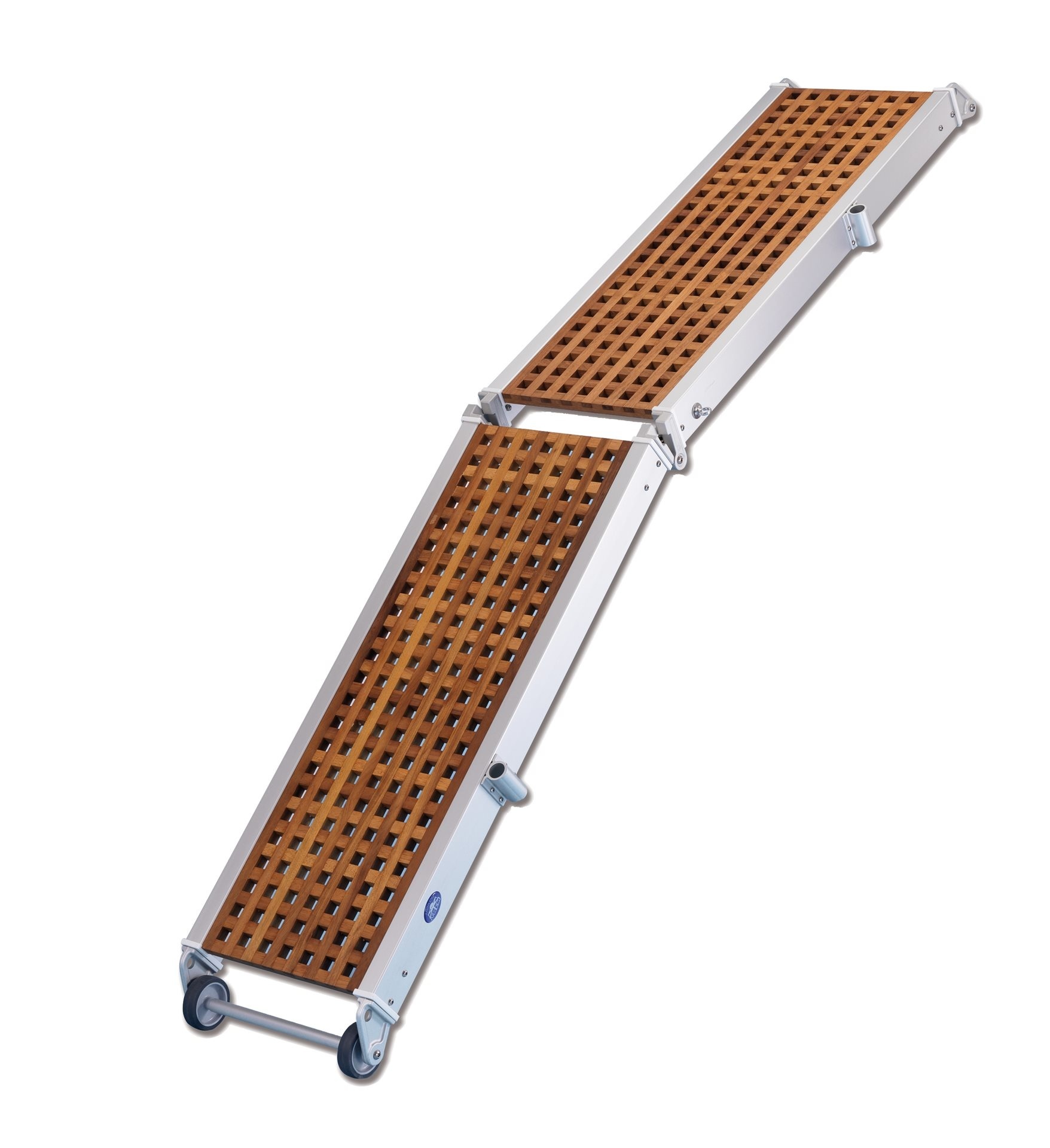 Allpa Aluminium Loopplanken met wielen & houten loopvlak  2-delig  draaggewicht 160kg