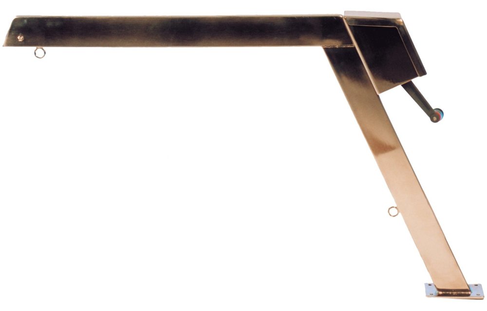 Allpa RVS Davit met touw blok en winch vaste uitvoering 200kg (prijs per stuk)