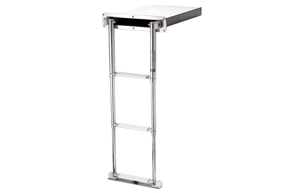Allpa RVS Telescopische zwemtrap in cassette 3 o f 4-treden