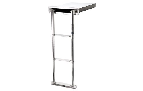 Allpa RVS Telescopische zwemtrap in cassette 3 o f 4-treden