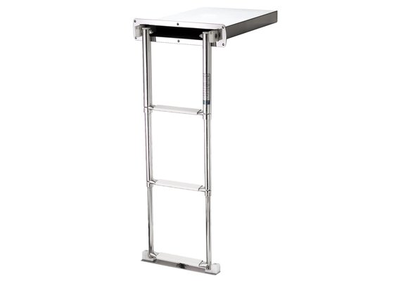 Allpa RVS Telescopische zwemtrap in cassette  3 o f 4-treden