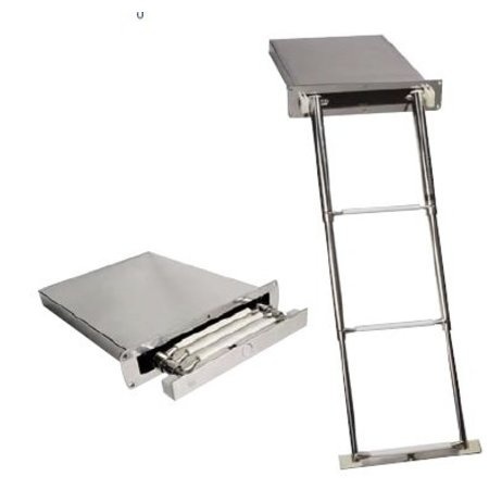 Allpa RVS Telescopische zwemtrap in cassette  3 o f 4-treden