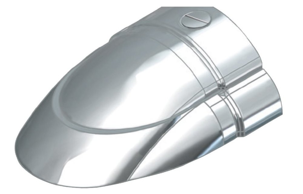 Allpa RVS Eindstuk voor Sphaera 25 met PVC base (paar B+C )