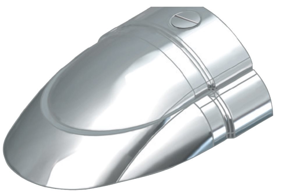 Allpa RVS Eindstuk voor Sphaera 25 met PVC base (paar B+C )