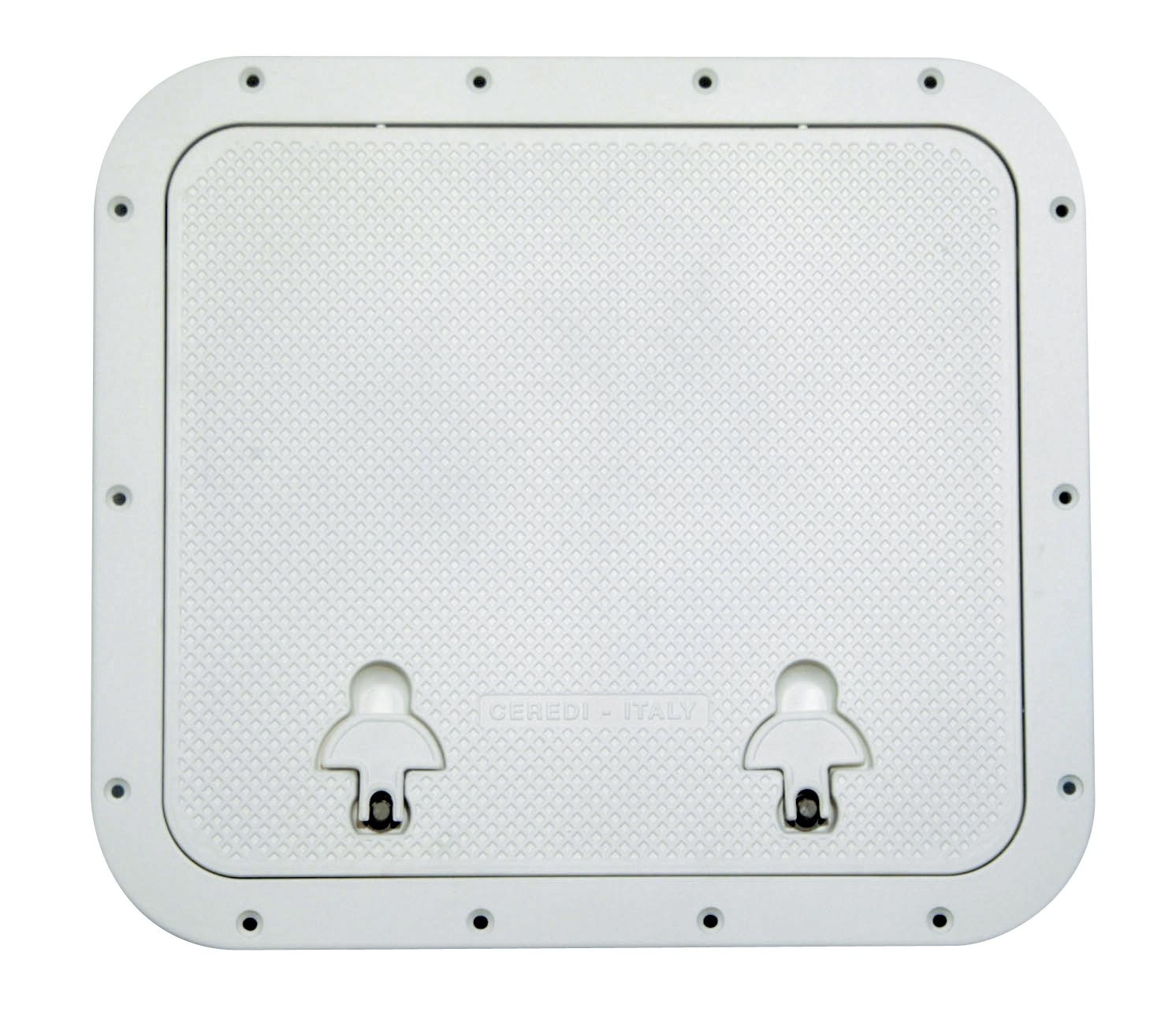Allpa Aluminium Luik buitenmaat 510x460mm gatmaat 393x446mm onbehandeld Aluminium