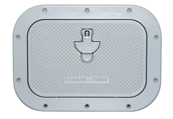 Allpa Aluminium Luik  buitenmaat 270x370mm  gatmaat 206x306mm  grijs RAL 9006  poedercoating