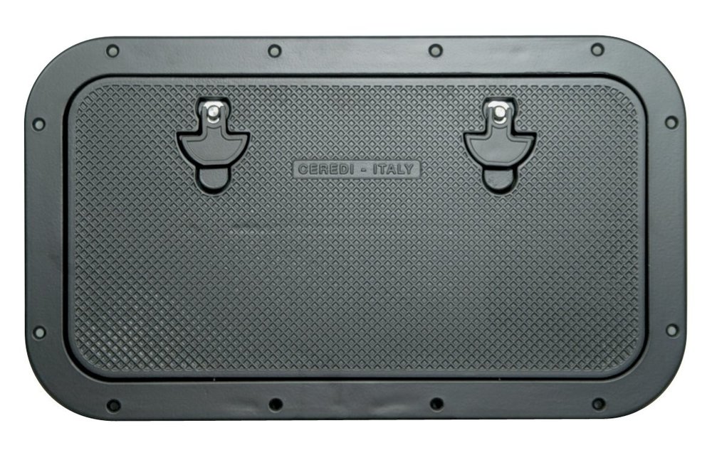 Allpa Aluminium Luik buitenmaat 350x600mm gatmaat 286x537mm onbehandeld Aluminium