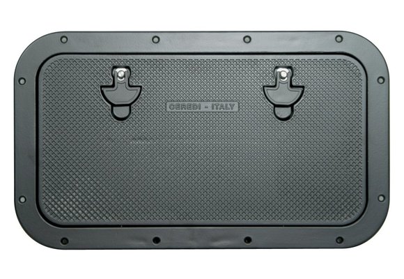 Allpa Aluminium Luik  buitenmaat 350x600mm  gatmaat 286x537mm  onbehandeld Aluminium