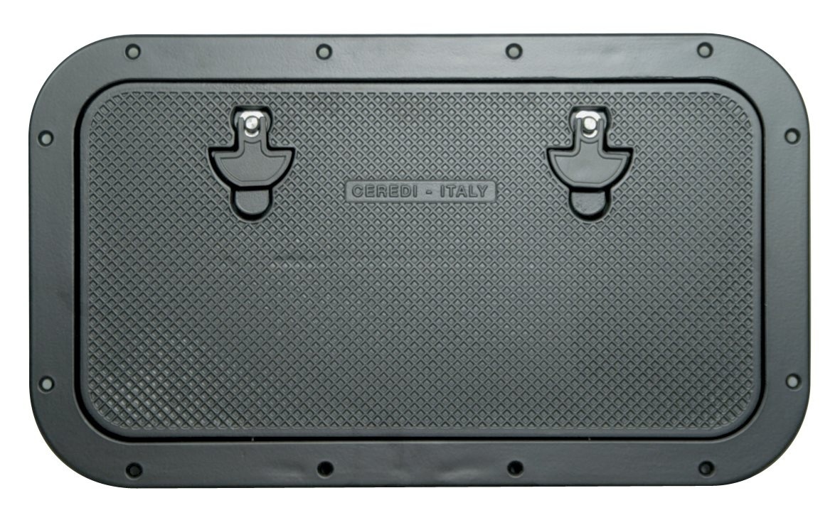 Allpa Aluminium Luik buitenmaat 350x600mm gatmaat 286x537mm onbehandeld Aluminium