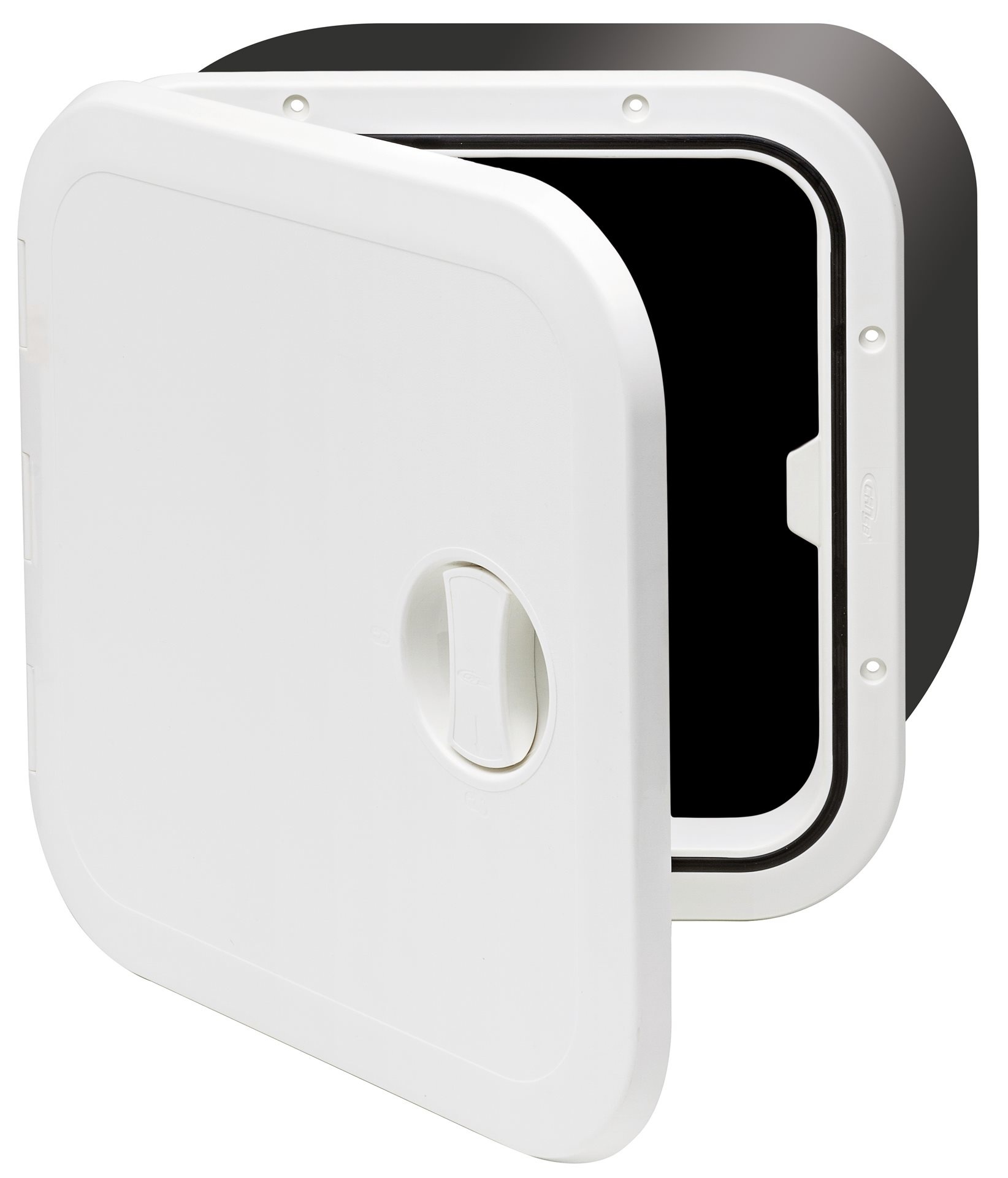 Allpa Kunststof Kast  374x374x250mm  1x sluiting  180º  wit (deksel en scharnier afneembaar)