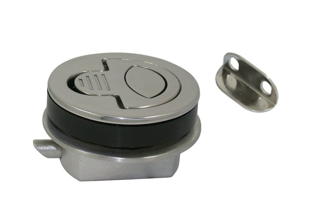 Allpa RVS Luiksluiting met draaigreep en nylon huis A=4-13mm B=25mm C=61mm D=50mm