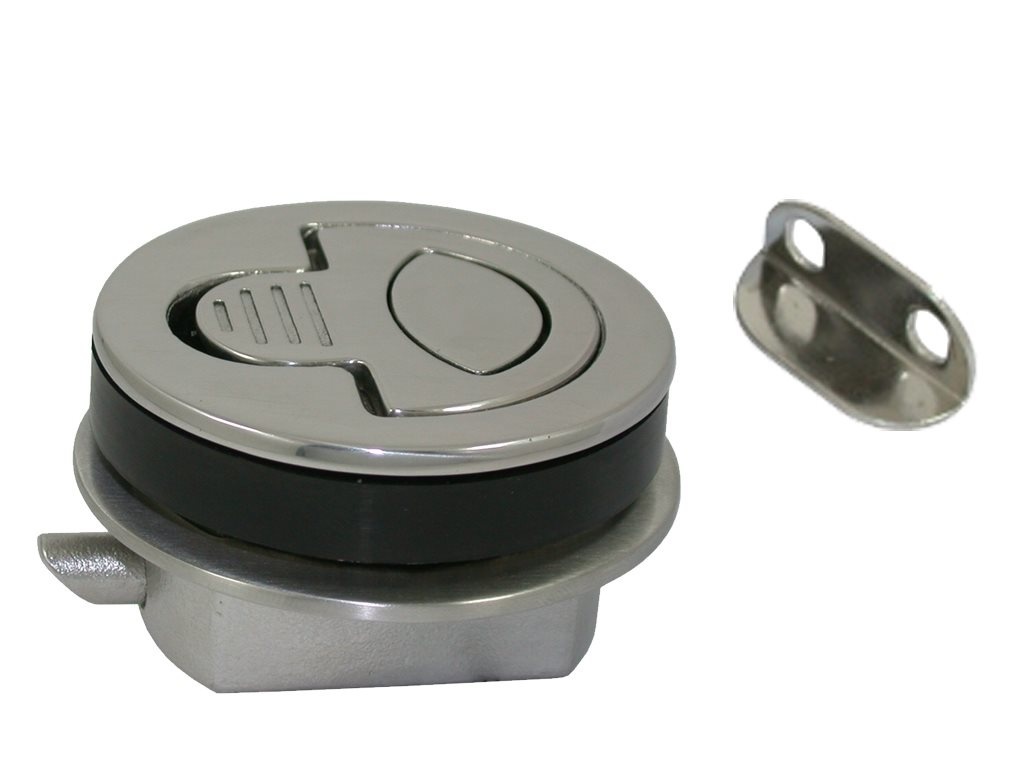 Allpa RVS Luiksluiting met draaigreep en nylon huis A=4-13mm  B=25mm  C=61mm  D=50mm