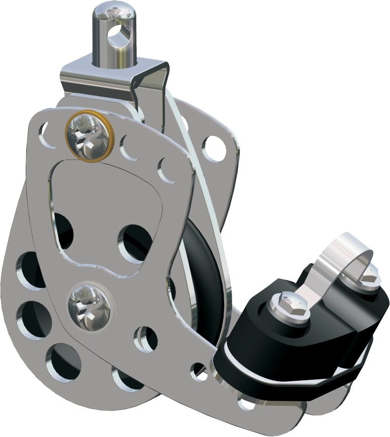 Antal aluminium cam cleat  RVS singleblock serie 65