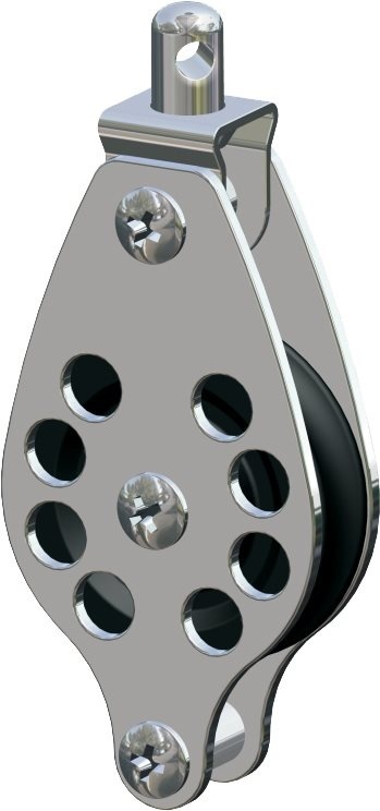 Antal RVS 316 Block serie 65  kogelgelagerd  single block + becket (hondsvot)