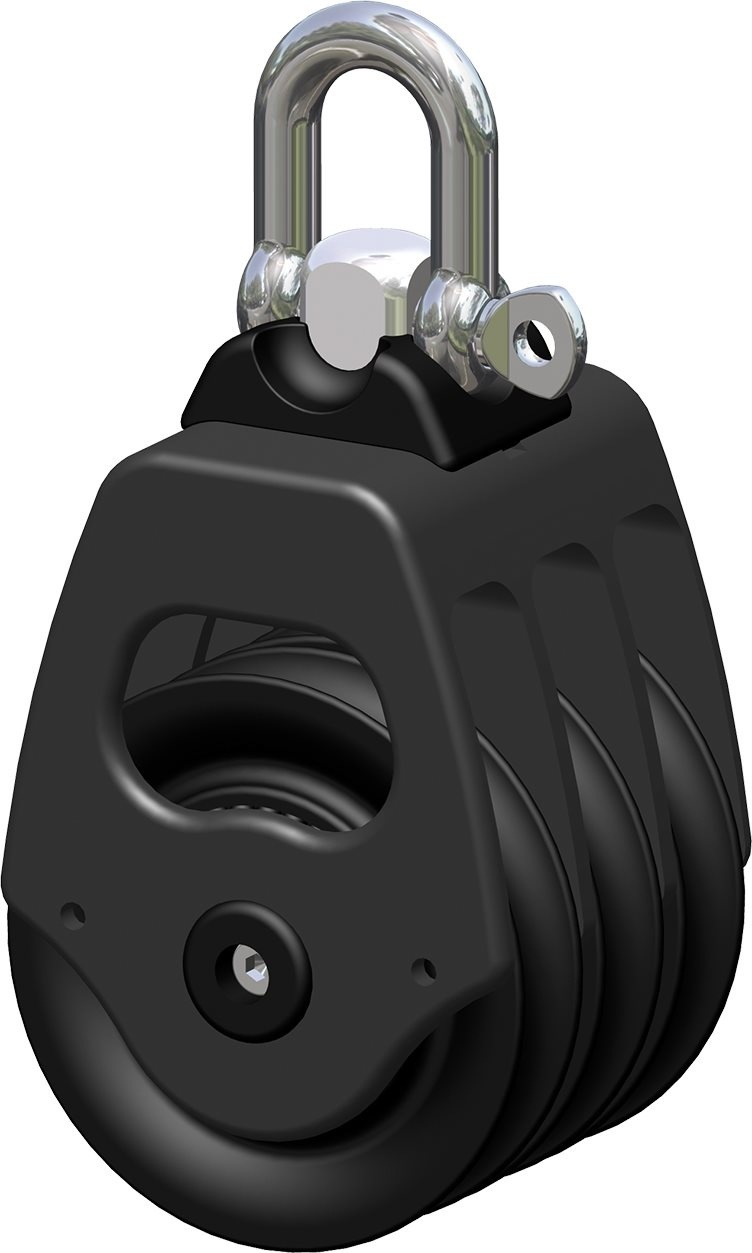 Antal Aluminium block Serie OPF-70  kogelgelagerd  triple sheave block