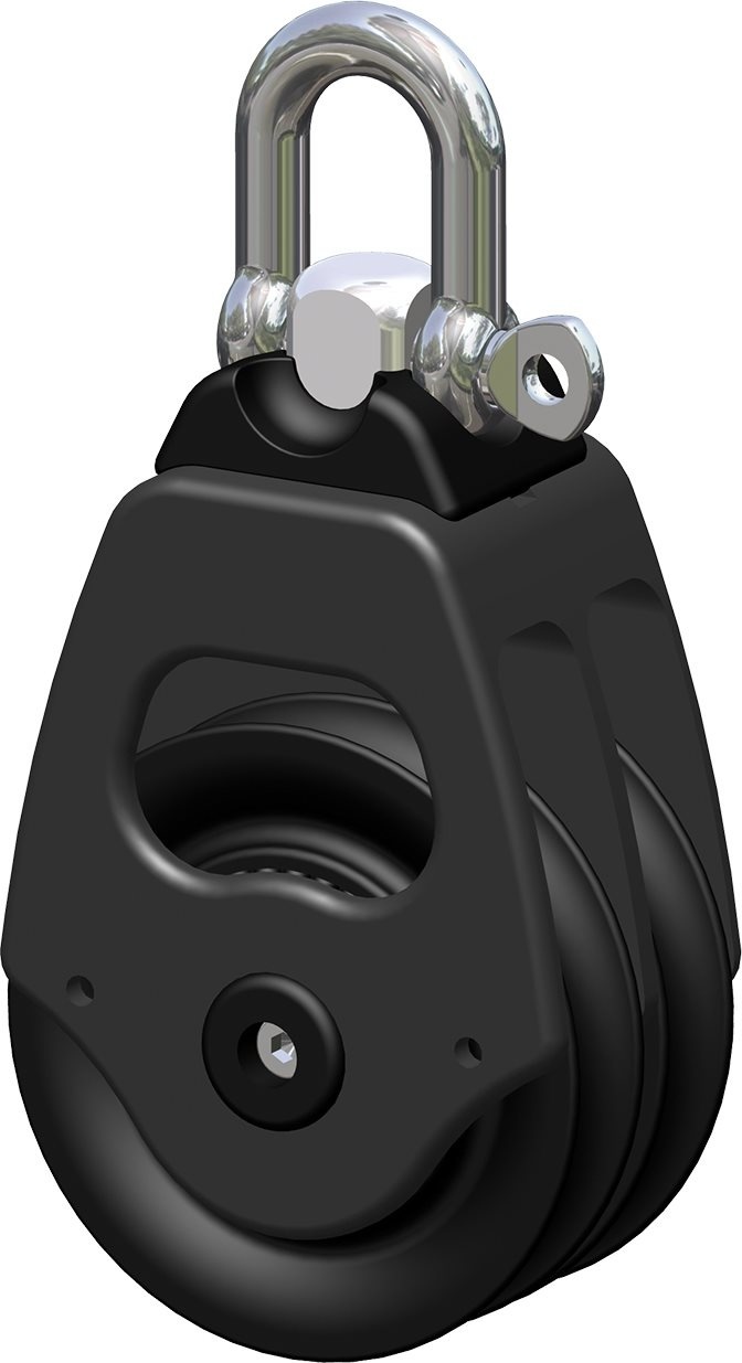 Antal Aluminium block serie OPF-70  kogelgelagerd  double sheave block