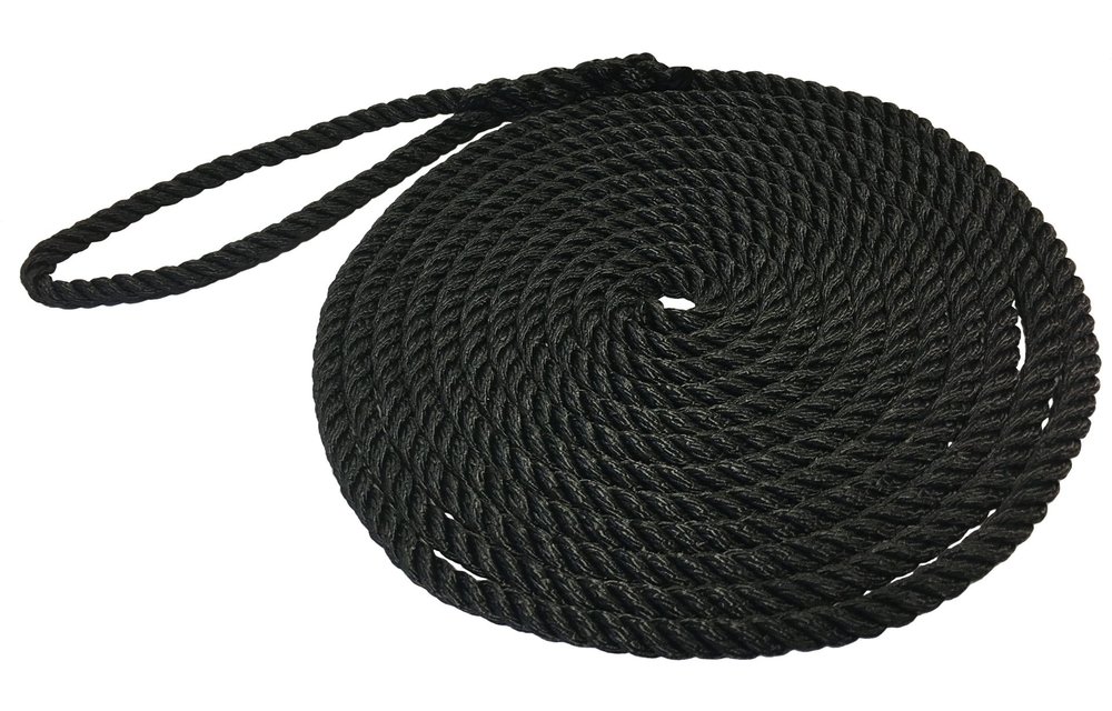 Allpa Polypropyleen gevlochten landvast met oogsplits Ø14mm L=10m zwart