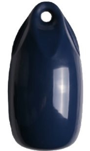 Allpa Fender druppelmodel Dumpy donkerblauw Ø150mm L=300mm (maat 1) opblaasbaar + kogelventiel