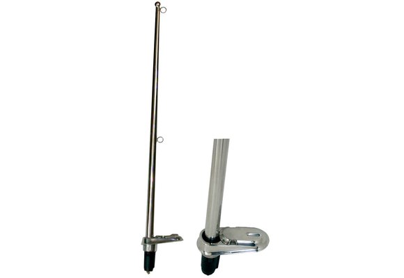 Allpa RVS vlaggenstok  uitneembaar met afsluitbare houder