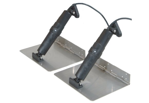 Elektrische trim tab set  9x9  12V (boot 14'-18'/4-5 5m) incl. bedienpaneel (double rocker switch)