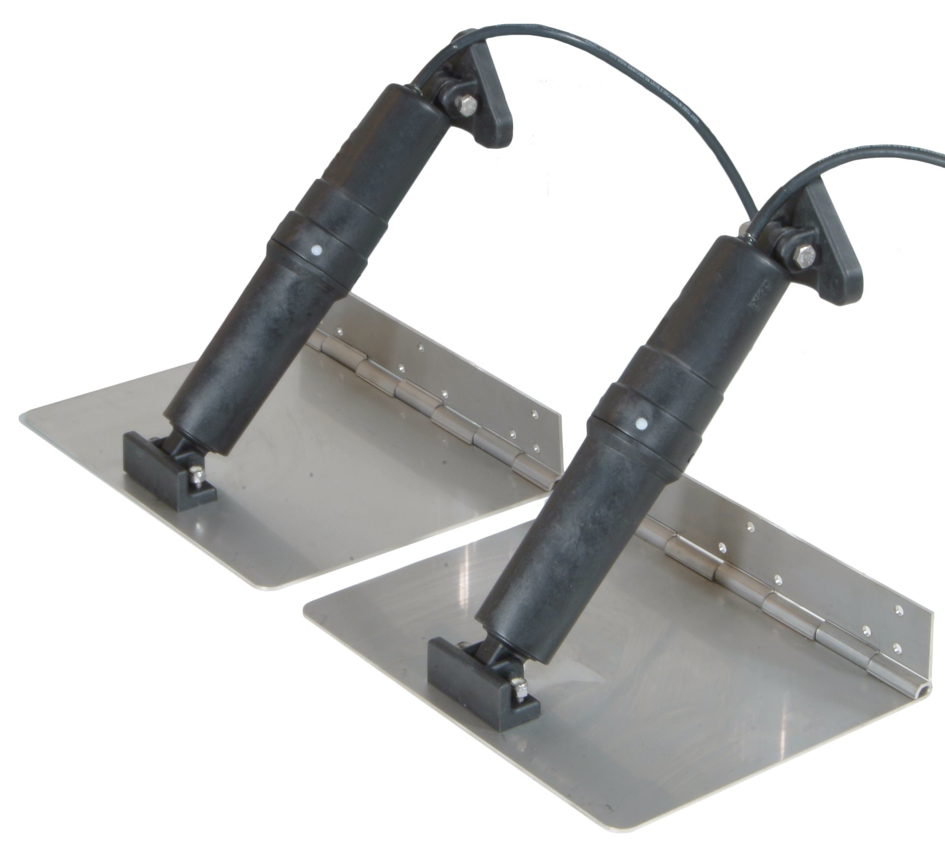 Elektrische trim tab set  9x9  12V (boot 14'-18'/4-5 5m) incl. bedienpaneel (double rocker switch)