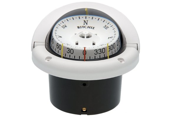 Ritchie Kompas model Helmsman  HF-743W  12V  inbouwkompas  roos Ø95mm / 5º  wit