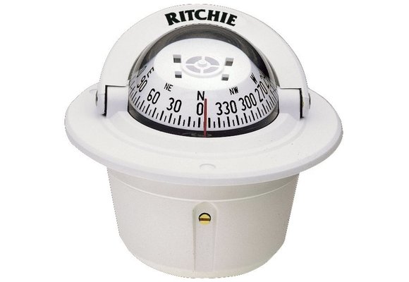 Ritchie Kompas model Explorer F-50W 12V inbouwkompas roos Ø69 9mm / 5º wit