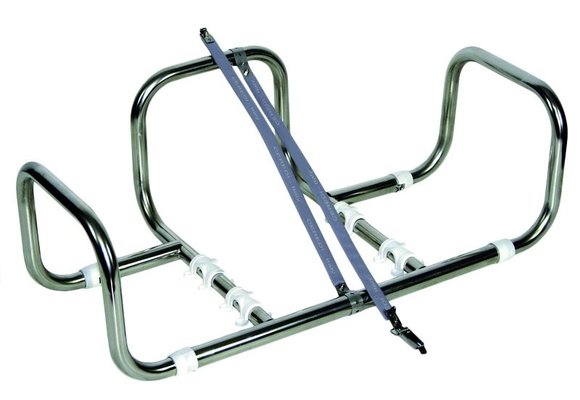 Allpa RVS houder  telescopisch voor ISO 9650-1  180x400x670/870mm