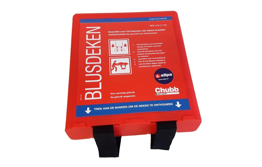 Allpa Blusdeken Ajax 1100x1100mm in rode wandhouder