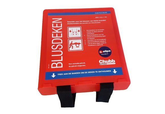 Allpa Blusdeken Ajax  1100x1100mm  in rode wandhouder